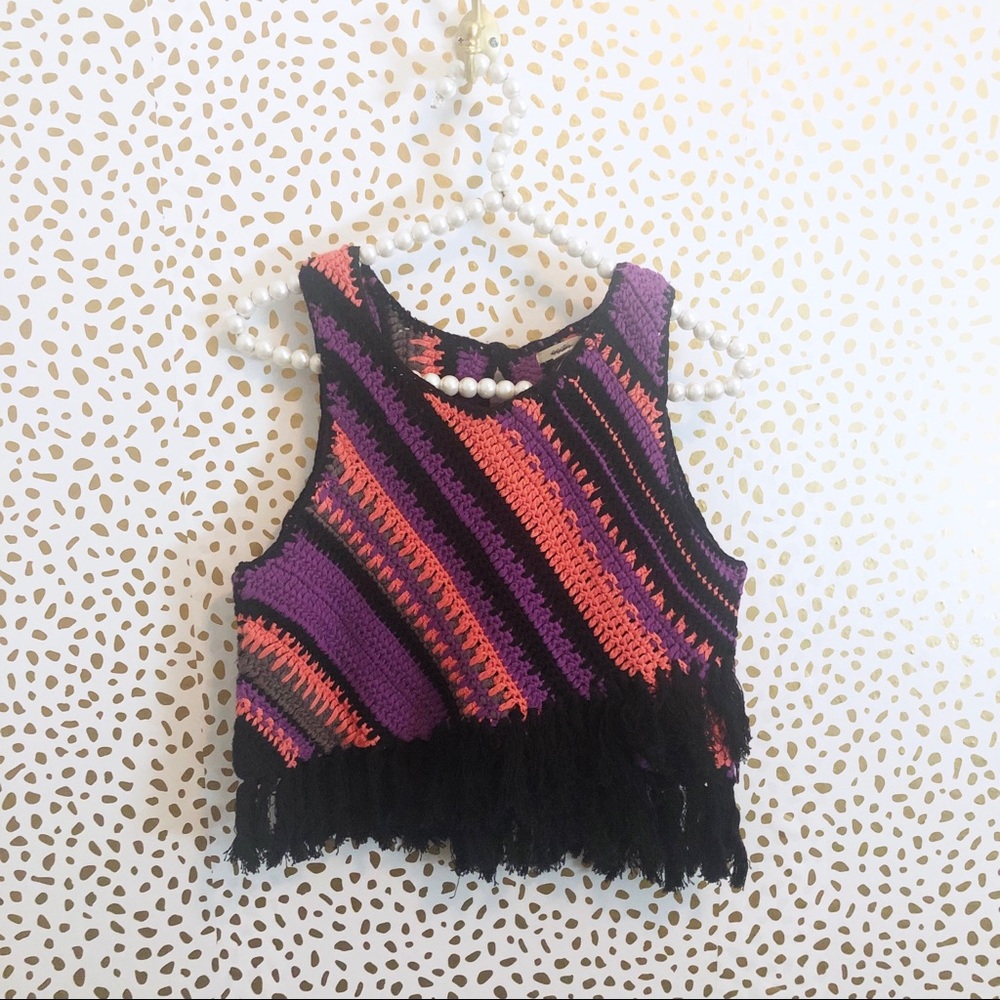 Urban Outfitters Ecote Crochet Fringe Crop Top - Picture 5 of 9